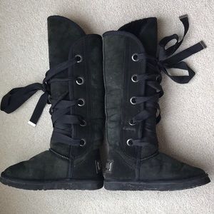 knee high sheepskin boots.